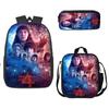 Stranger Things Schoolbag, Pencil Bag, Meal Bag To Map Z Three-Piece Large-Capacity Backpack Colorful