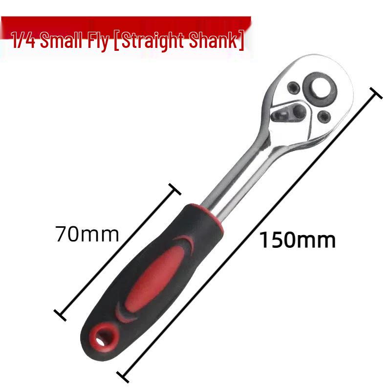 Verchromter Ratschenschlüssel-Satz: 24 & 72 Zähne, Enthält kleine, mittlere und große Fliegenschlüssel