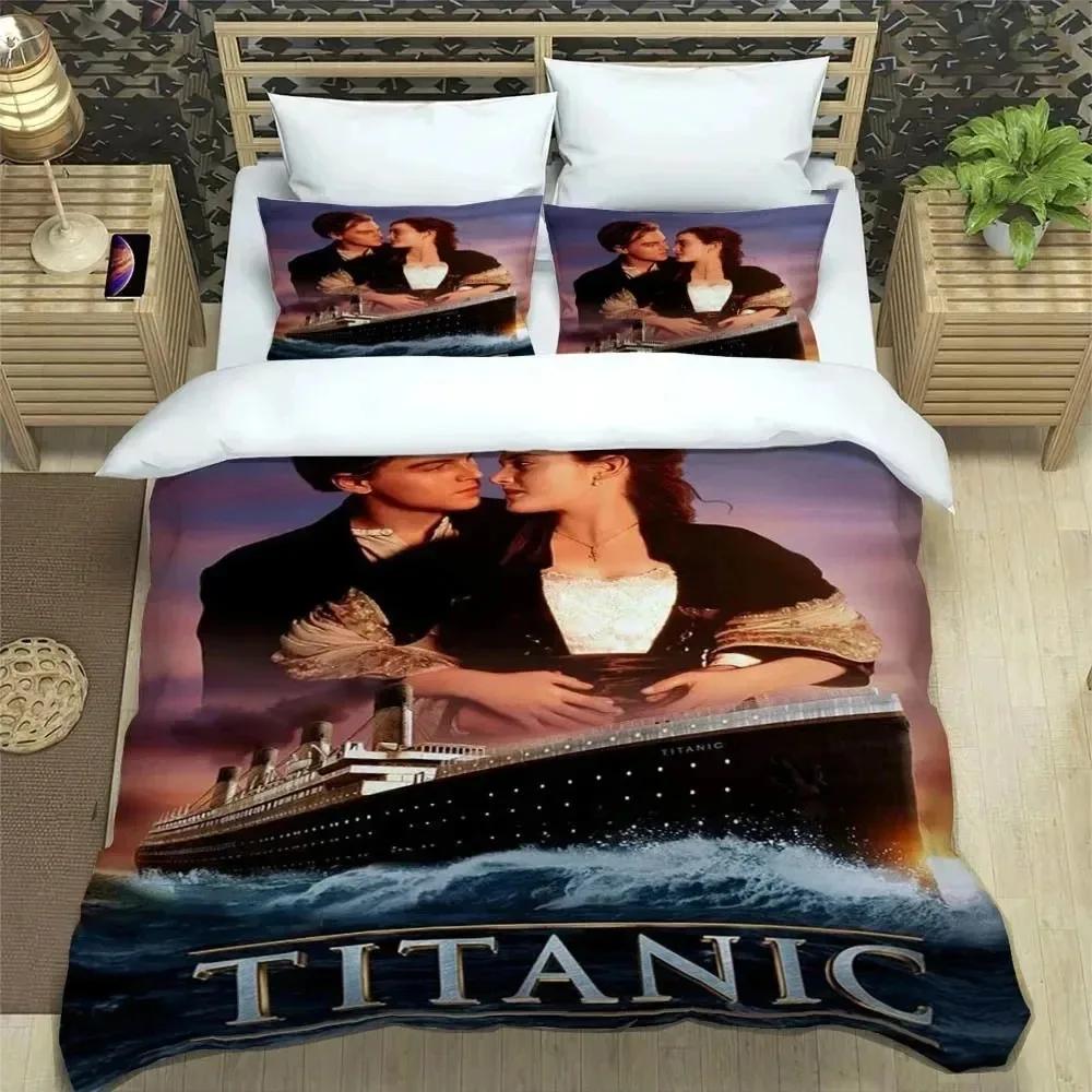 Movie Titanic Leonardo DiCaprio Bedding Set Duvet Cover Bed Set Quilt Cover Pillowcase Comforter king Queen Size Boys Adult