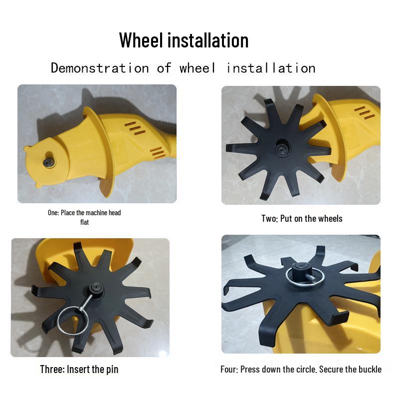 Compact Wheeled Electric Soil Loosener & Lithium Battery Tiller/Weeder