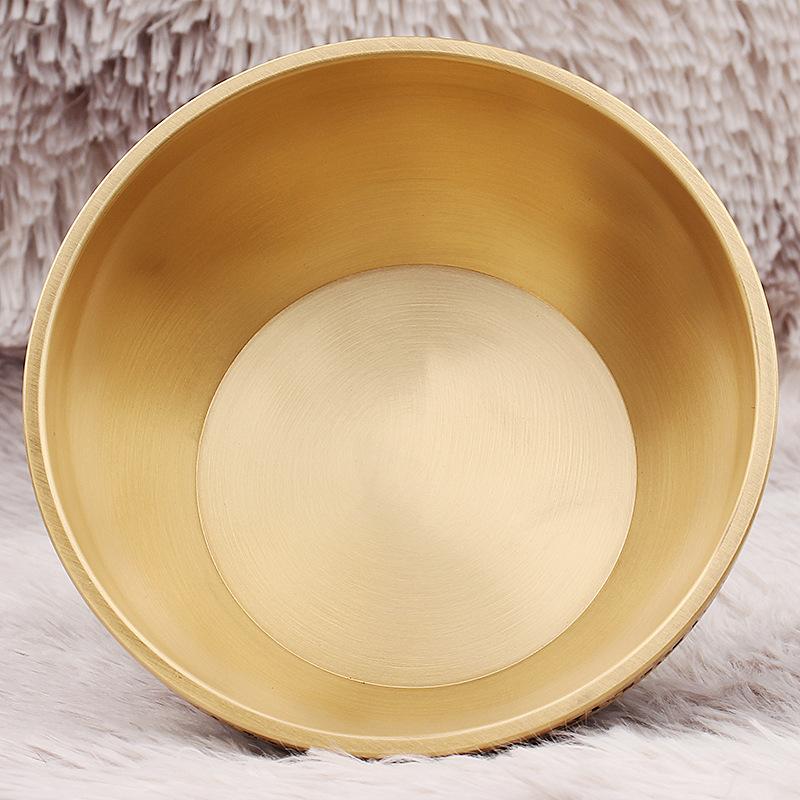 Creative Copper Double Dragon Pattern Cornucopia Decoration, Home Living Room, Shop Opening for Buddha Supplies, Decor Bowl, 1Pc