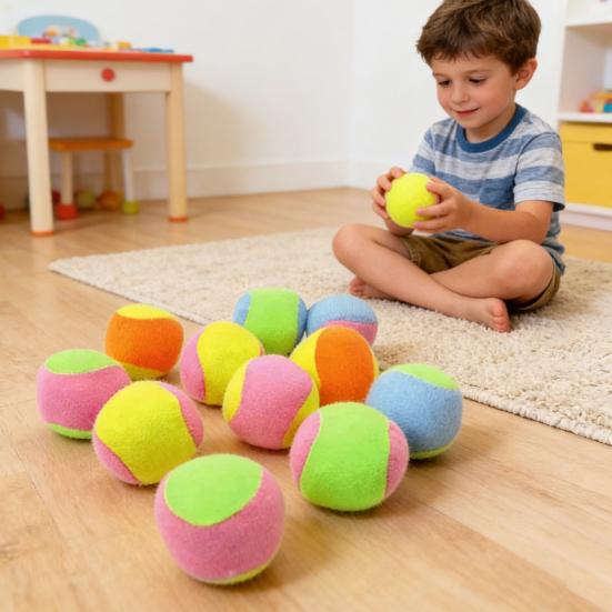 6Pcs Sticky Ball Sensory Toys Soft Throwing Balls for Kids Hand-Eye Coordination Catch Game Parent-Child Gift for Outdoor Play Kindergarten Activities