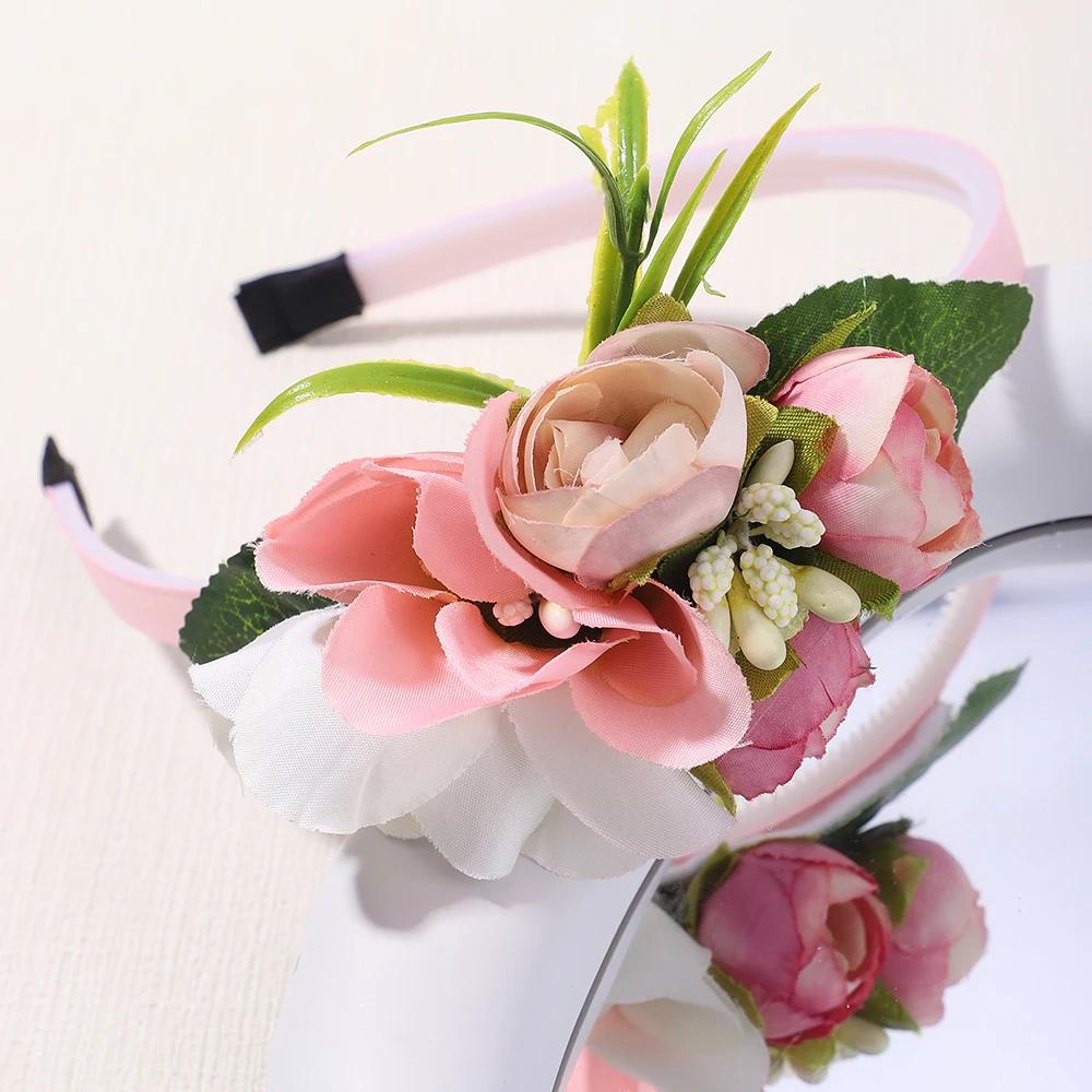 Neue handgefertigte Haarreifen für Blumenmädchen, süße Perlen- und Federkronen für Hochzeiten, Prinzessinnen-Kopfbedeckungen für Tanzpartys, modische Accessoires