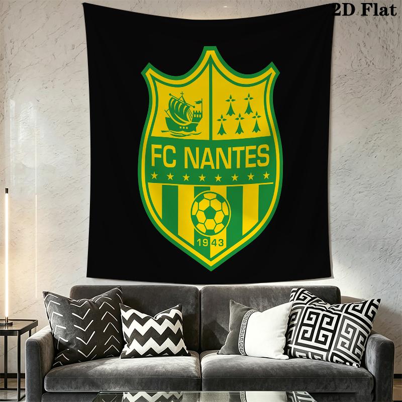 FC Nantes Wall Tapestry Aesthetic Wall Hanging Printed Fabric Blanket Decorative Tapestries for Bedroom Living Room Home Decor