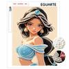 Princess Jasmine Diamond Art Painting Kit Home Wall Decor Handmade Gift Craft Shiny Beads Elegance Wall Art For Living Room