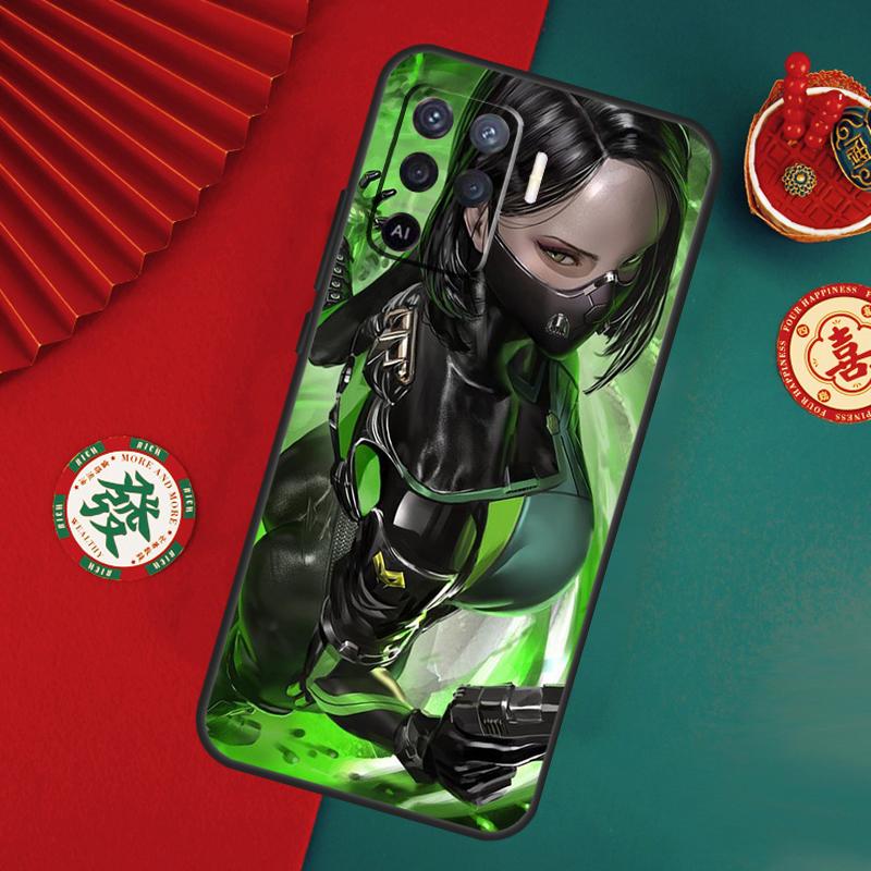 Valorant Game Case For Oppo A78 A98 A58 A38 A18 A54 A74 A94 A80 A60 A40 A96 A76 A16 A15 A17 A57 A5 A6 Pro