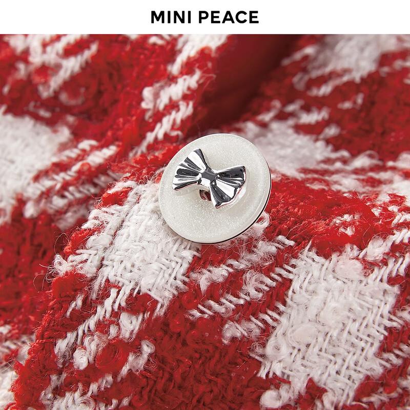 MiniPeace Girls' Plaid Baseball Jacket