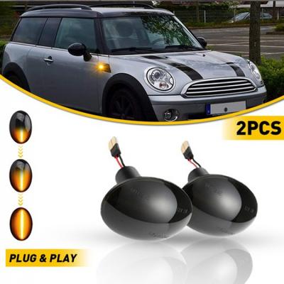 2X LED Side Marker Turn Signal Light Flowing Fit Mini Cooper R55 R56 R57 R58 R59