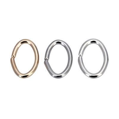 200pcs 7mm Metal Iron Jump Rings Silver Rhodium KC Gold Color Oval Closed Single Split Loops For Jewelry Making DIY Bracelets