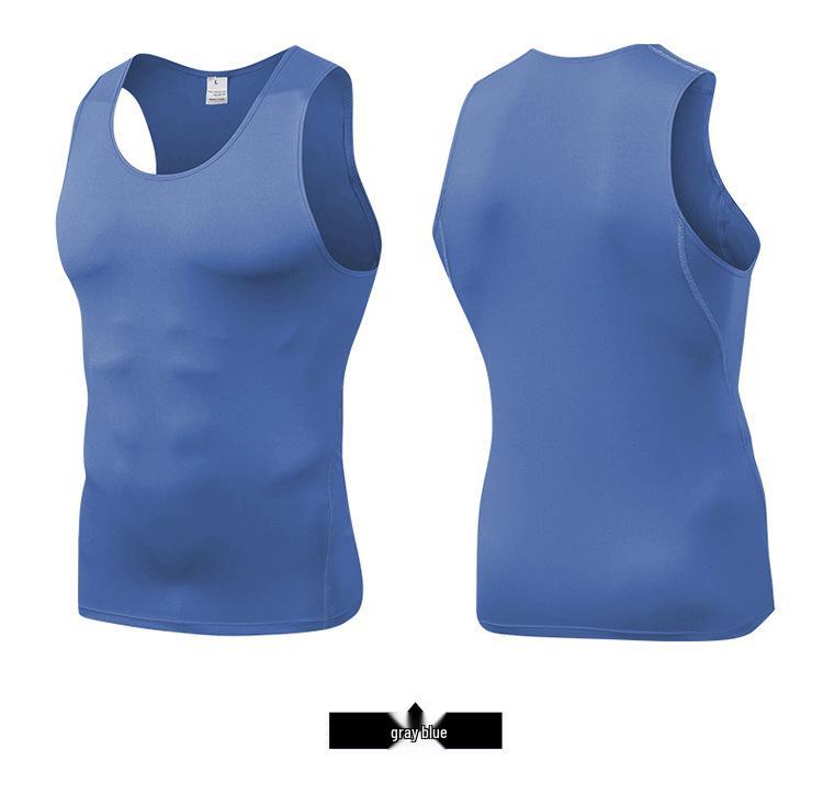 Men's Quick-Dry Compression Tank Top for Sports, Basketball, and Fitness