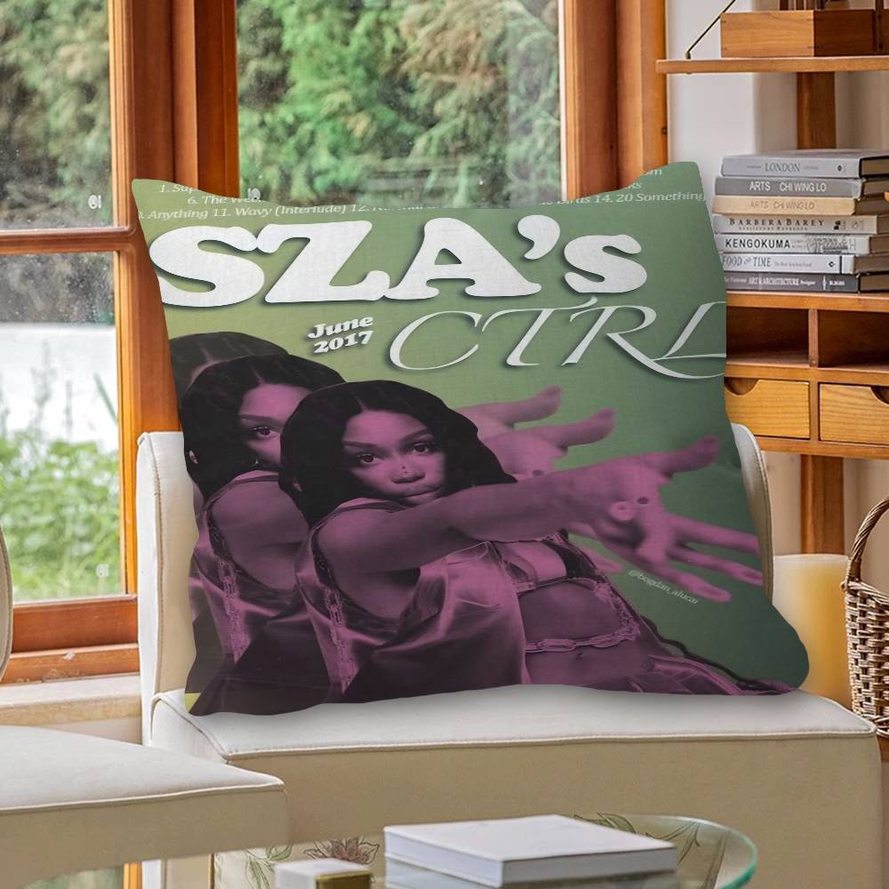 Popular Star Pop Singer Sza Pillow Anime Pillow Sofa Bed Head Pillow Cover Cushion Cover 45x45 Cm Fashion