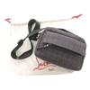 Used AUTHENTIC Christian Louboutin ZIP N FLAP Shoulder Bag gray Canvas/Leather