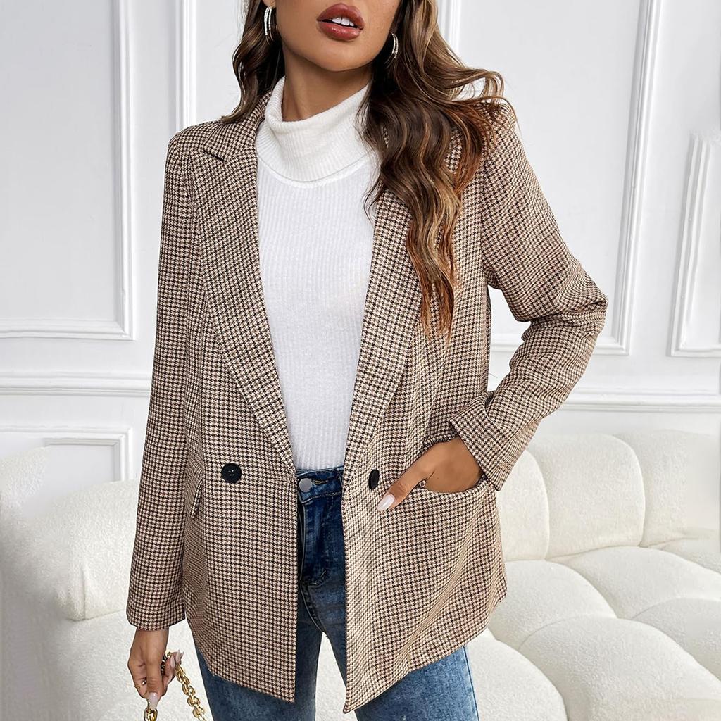 Women's Loose Casual Lapel Loose Long Sleeved Pocket Coat Fashionable Coat