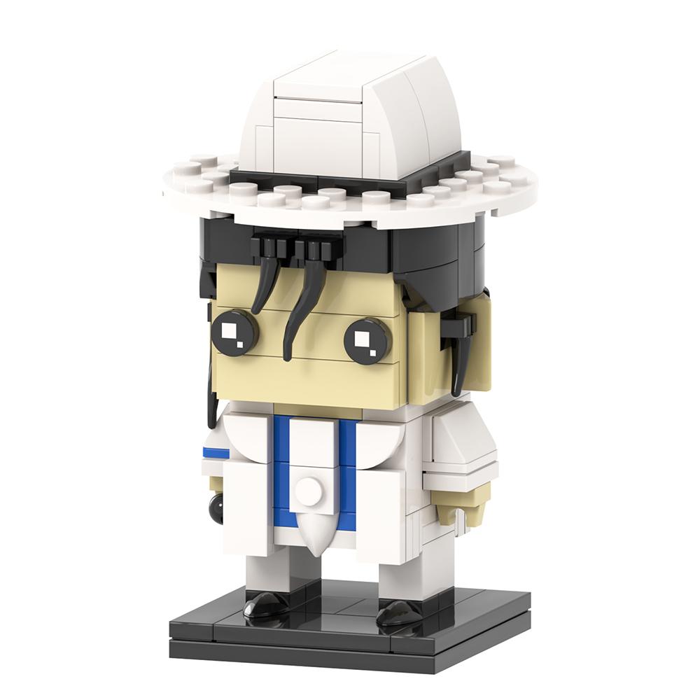 Per Bambini Adulti Blocchi da Costruzione Giocattoli Michael Jackson 153Pezzi Moc Mattoncini Tuta Bianca Testa a Mattoncino Stella Figura Moder Fai da Te