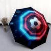 1 PC Automatic Folding Umbrella - Football Pattern, Portable & Foldable Design with 8 Ribs, Christmas Birthday Gifts