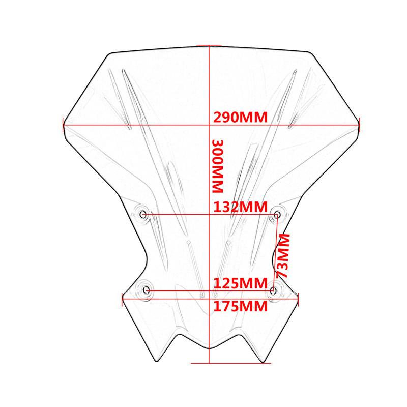 Motorcycle Windshield Windscreen For Kawasaki Z900 2020-2023 Front Wind Shield Screen Deflector Black/Clear