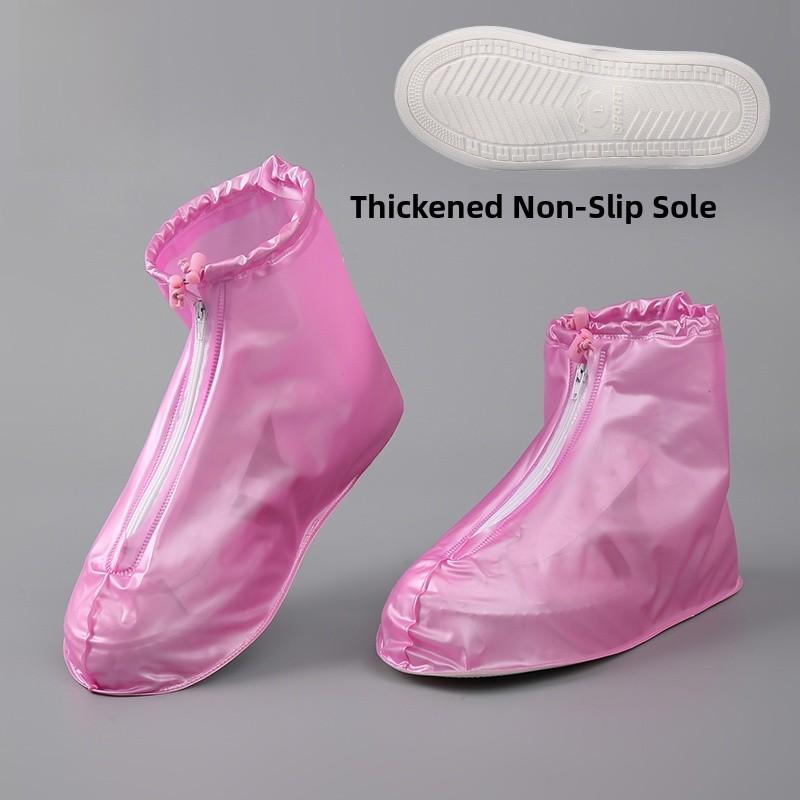 Waterproof Thi High-Tube Rain Boot Covers Anti-Slip Outdoor Men's Women's Large Size Foot Covers Rain Boots for Rainy Days