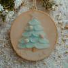 Acrylic Christmas Tree Ornament Decorative Sea Glass Coastal Holiday Accent Pendant Unique Religious Gift