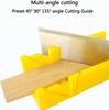 12-Inch High Impact Plastic Miter Box with Versatile Cutting Angles and Ruler Scale