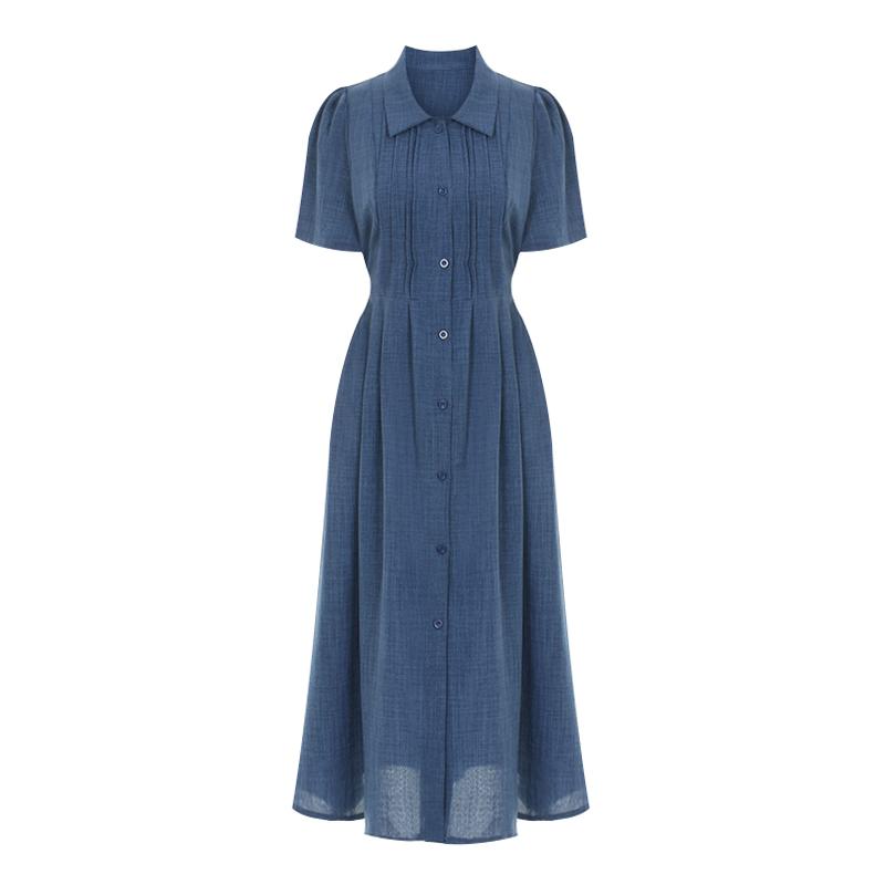 T View Pintuck Belted Collar Dress_V5B-Cop002