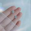 Butterfly Stud Earrings Women's Summer Niche Design Sense Asymmetrical Earrings Simple Temperament Ear Hole Earrings