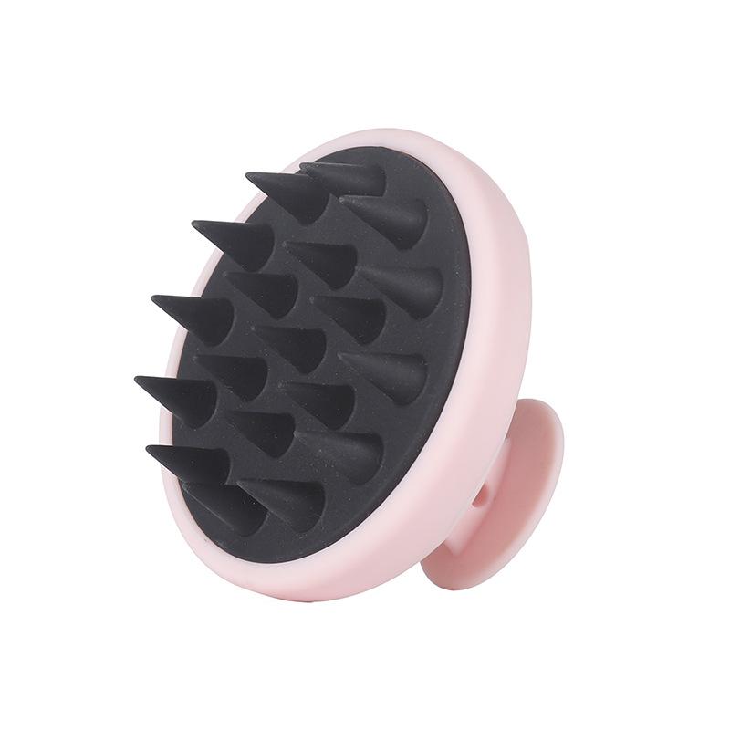 

Женская силиконовая массажная щетка для кожи головы для влажного и сухого использования - Расческа для мытья волос 8.5*8.5*7cm розовый