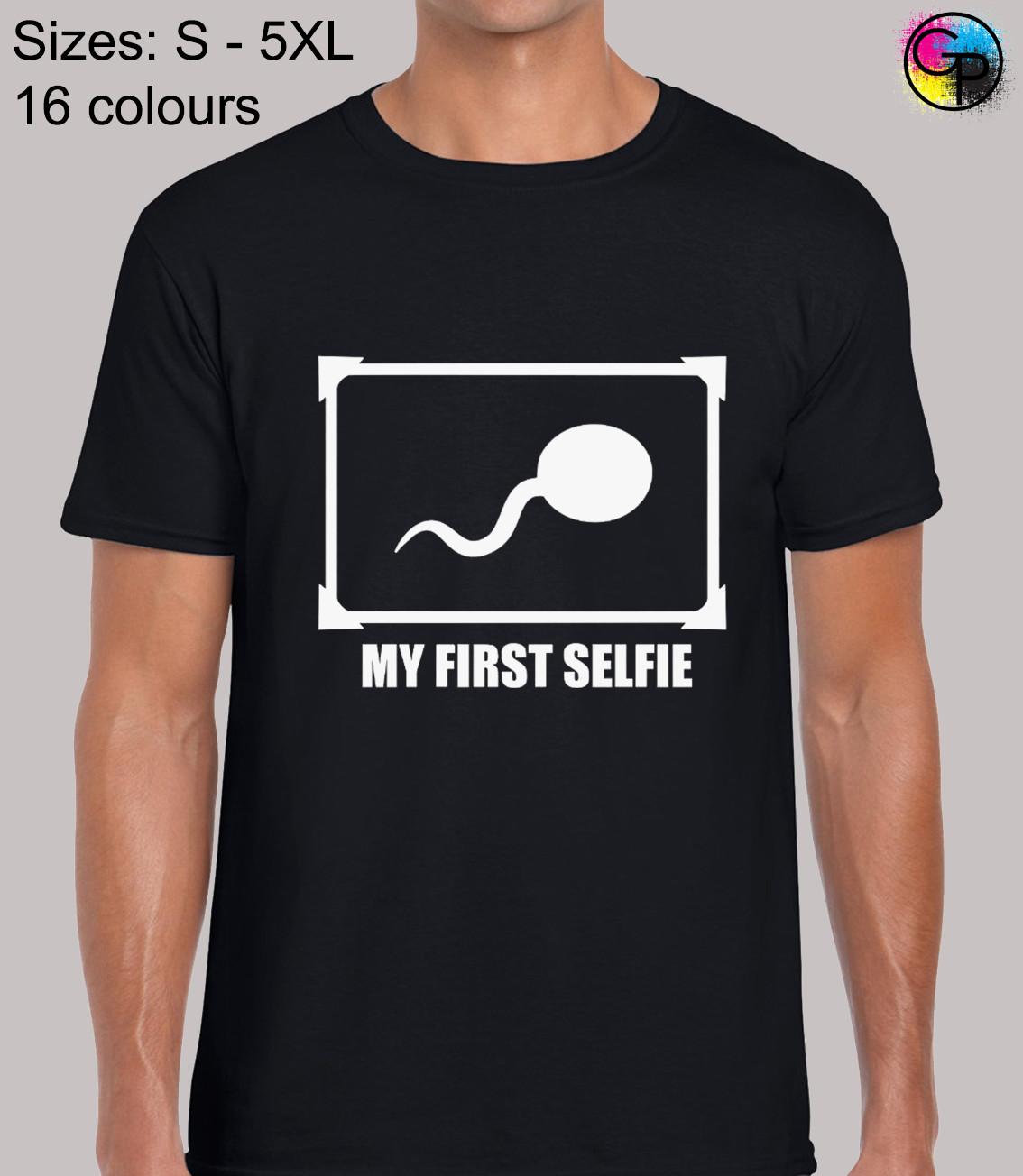 My First Selfie Funny Novelty Regular Fit T-Shirt Mens Womens Tees Top Top TShirt Tee for Men 4XL