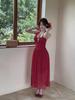 Luxuriöses plissiertes High-Waist-Neckholder-Netzkleid mit offenem Rücken