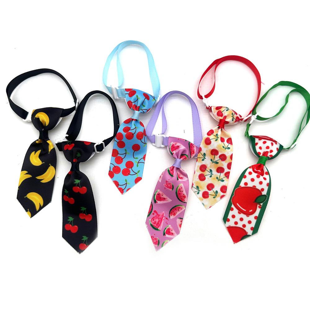 50/100pcs Pet Dog Bowties Summer Fruit Puppy Dog Bow Tie Pet Collar Dog Grooming Accessories Pet Supplies for Small Dog