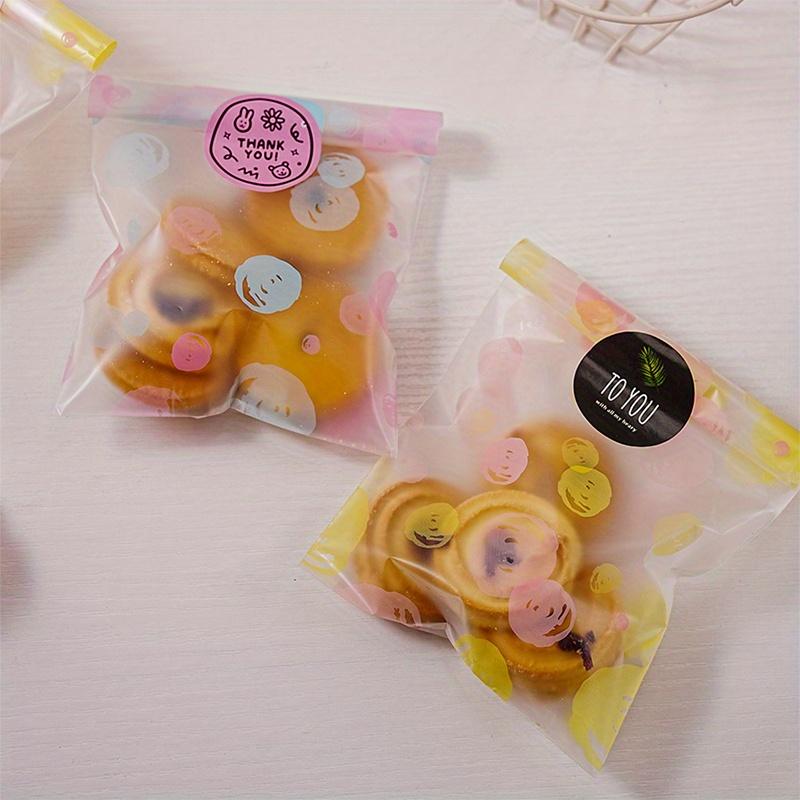 50 Stück Rosa Kreis Lebensmittelverpackungsbeutel Geeignet für Lebensmittel Nüsse Kekse Backwaren Küchenzubehör Mattierte Verpackungsbeutel für Kurztrips