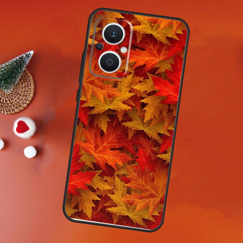 Autumn Leaves Fall Fox Pumpkin Case For OPPO Find X9 X8 X5 Pro OPPO Reno 11F 12F 13F 14F 7 8 Lite 10 11 12 13 14 Pro Cover
