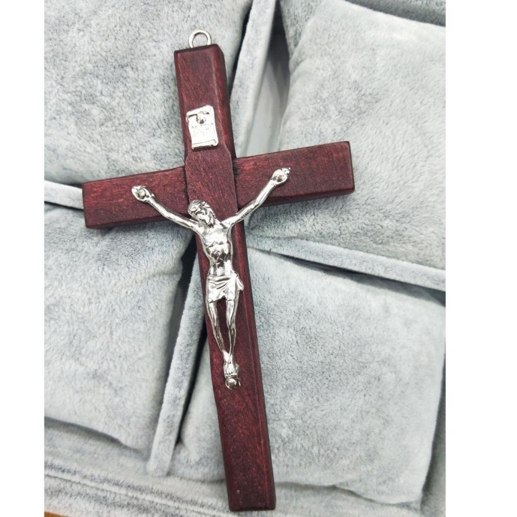 1 Stück Handgefertigtes Holzkreuz Christus Statue Religiöses Gebet Handhaltendes Kreuz Anhänger