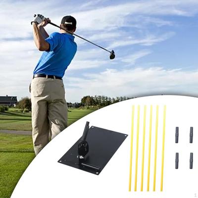 Golf Alignment Stick Holder Set Trainer Tool Black Adjustable Swing Training Aid for