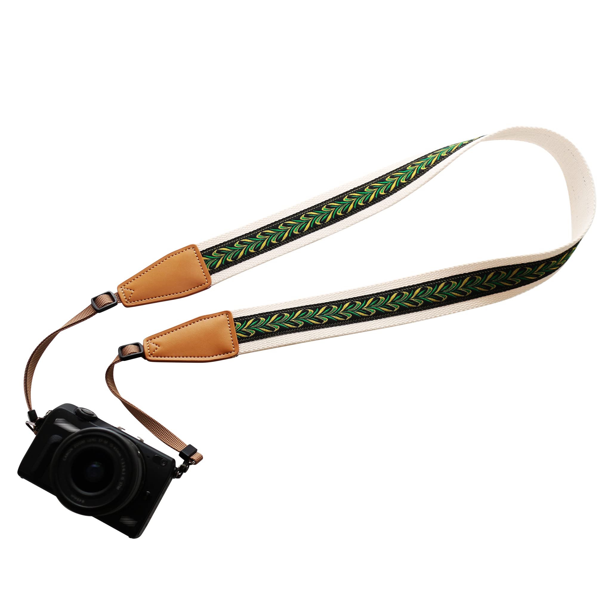 

[UNIKSTRAP] Unique camera strap with original design, vintage style [peacock feather], strap compatible with CanonNikonSonyOlympus mirrorless cameras