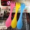 20 Pack Camping Forks 3 in 1 Travel Spoon Fork Knife 7 Inches EcoFriendly Durable Plastic Sporks 6 Colors Mixing Sporks for Bac