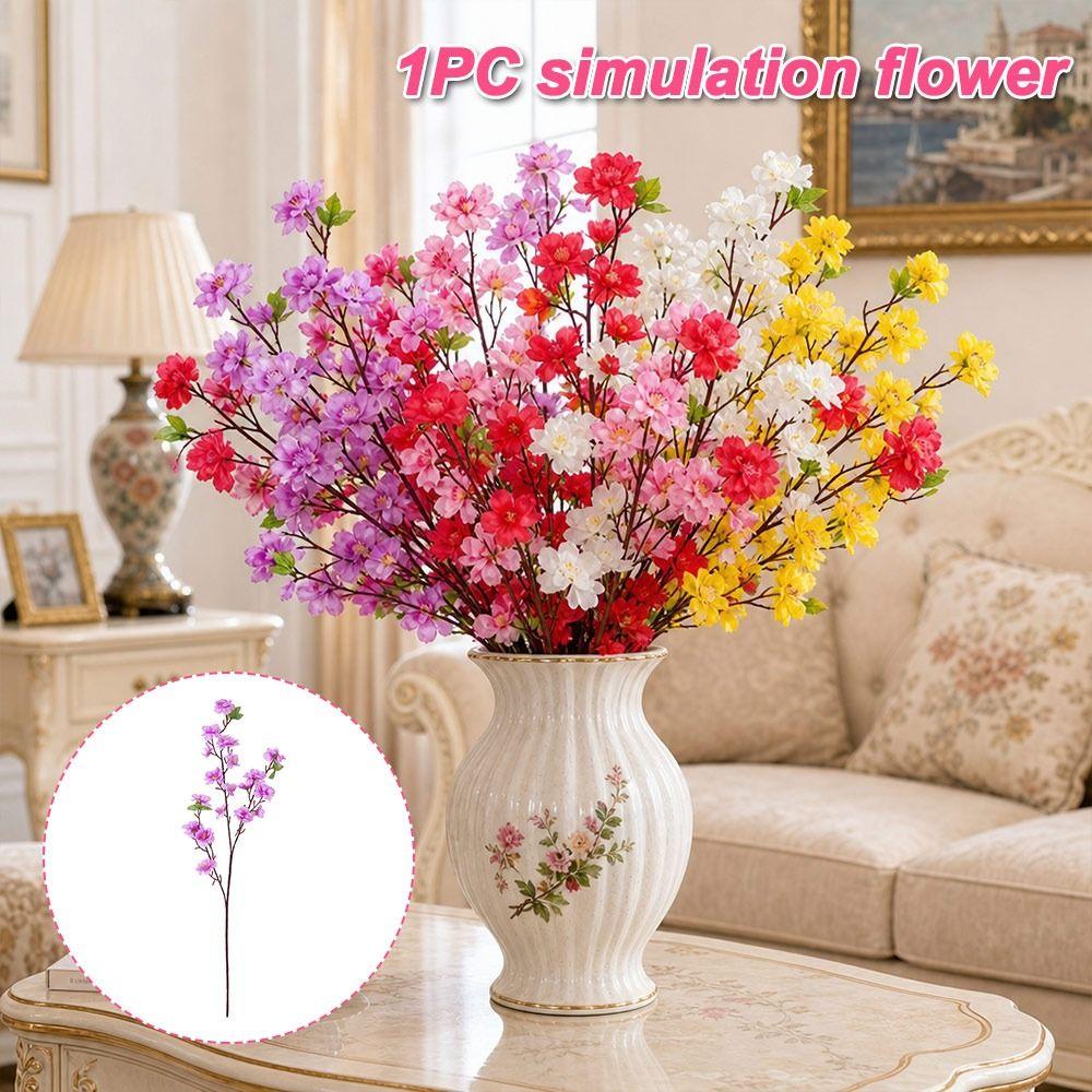 65cm Artificial Cherry Blossom Branches DIY Simulation Peach Blossom Home Dining Room