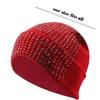 Y2K Vielseitige Beanie Mütze Warm Dehnbar Kräuselung Strass Strickmütze Winddicht Glänzend Skimützen für Damen und Herren