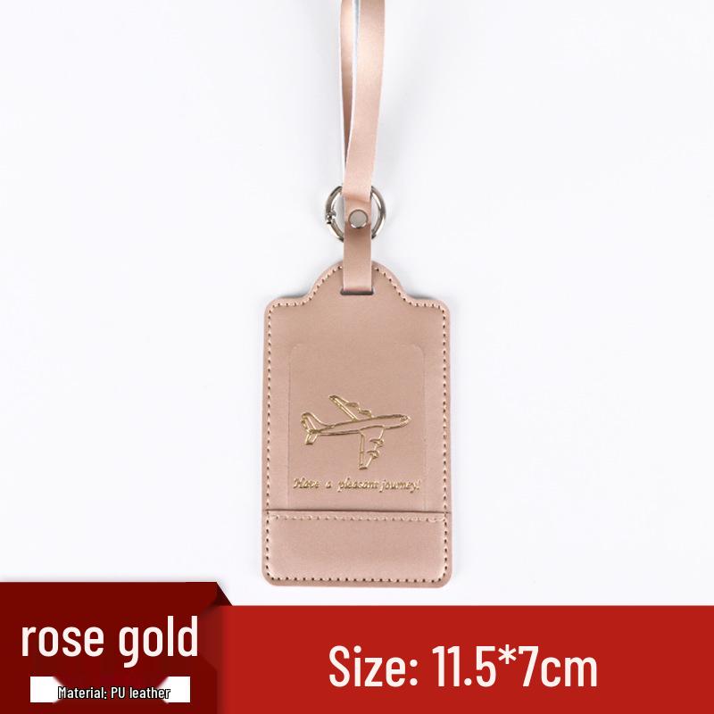 PU Leather Flip-Style Luggage Tag: Anti-Lost Suitcase ID for Checked & Carry-on Bags