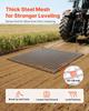 Drag Harrow, 1.2x1.2 M , High-Efficiency Chain Harrow Rake, ATVs UTVs Tractors Attachments, Durable Galvanized Steel Mesh Drag Mat with Towing Chain,