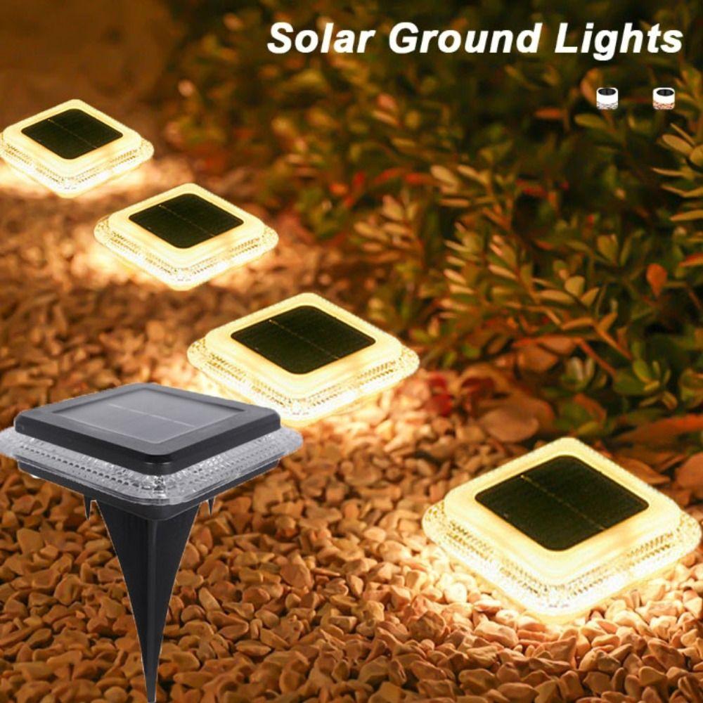Waterproof Solar Ground Lights Sensor LED Floor Lights Energy Saving Solar Buried Light  Lawn