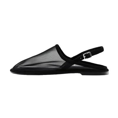 Sandales pour femmes Tige en maille Bout rond Semelle plate Boucle une ligne Chaussures Femmes Loisirs Respirantes Romaines Concises Sandalias De Mujer