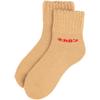 Hokaron Warm Full Round Sizes HKM03 Socks, Fleece-Lined, Pile, Thick, Toe, Short, Ankle, 24-26cm, 2-Pair, Unisex, Beige, (2-Pair Beige)