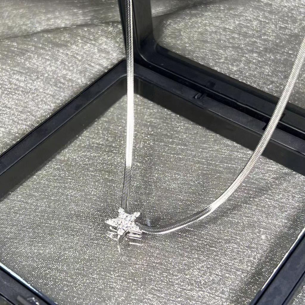 Hip Hop Versatile M Letter Pendant Titanium Steel Men's Ins Tide Cuban Chain Simple Cold Wind Accessories