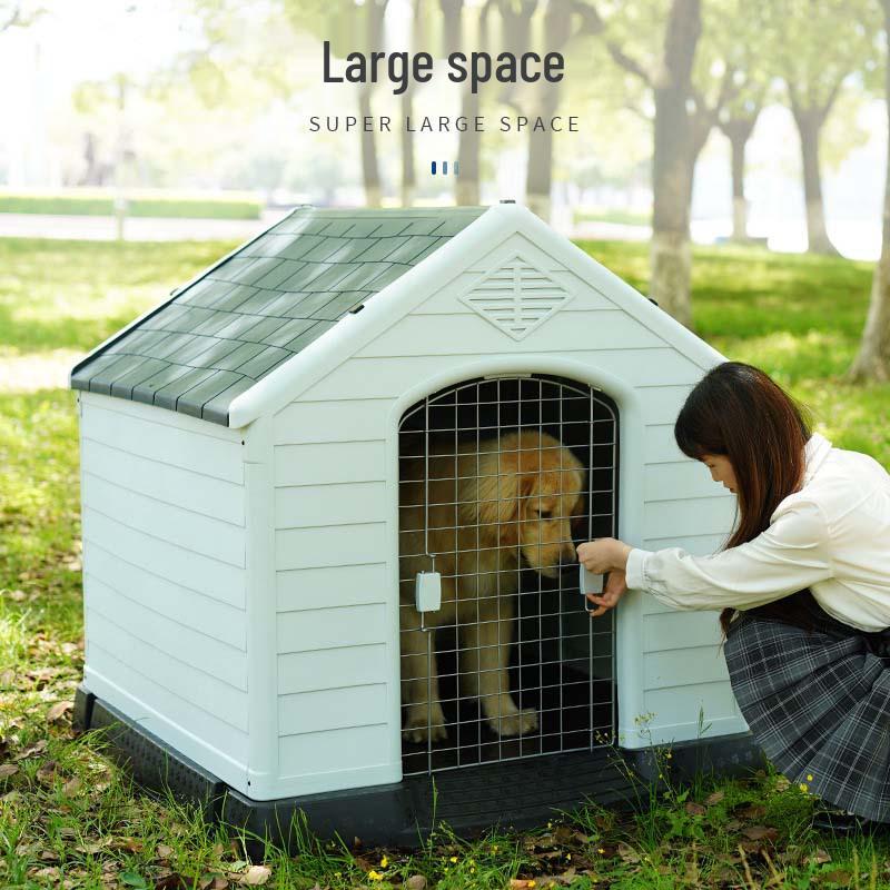 Xinding Rainproof & Windproof Outdoor Plastic Dog Kennel - Winter Dog House for Medium to Large Dogs