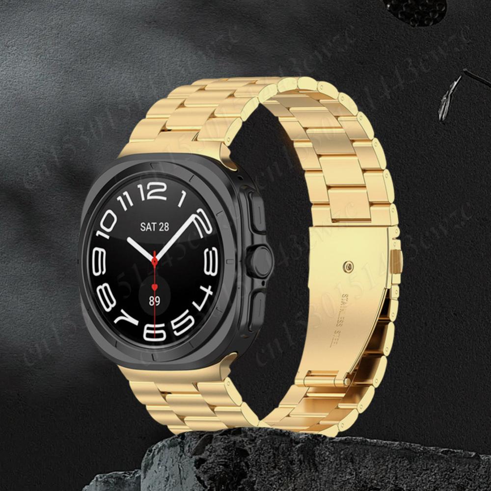 Stainless Steel Metal Strap Wristbands Bracelet Straps Adjustable Watch Strap Wrist Strap for Samsung Galaxy Watch 7 Ultra 47mm