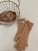 Bow Knitted Gloves Autumn and Winter Riding Can Touch the Screen To Keep Warm, Solid Color Adult Versatile Women's New Multi-color