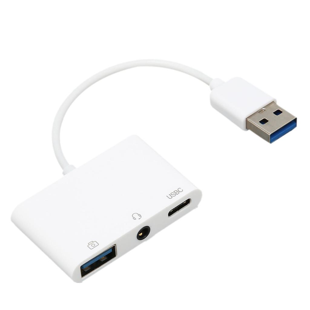 Headset Charger Adapter Multifunction Upgrade Experience 3 In 1 Male To Female USB3.0 To 3.5 Mm