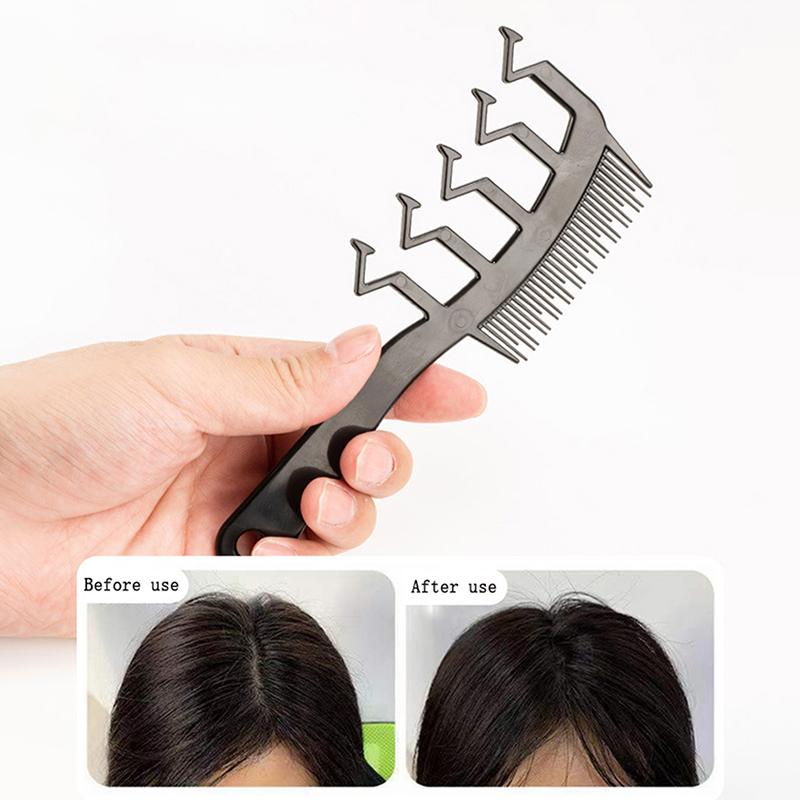 3-in-1 Haarkamm Z-förmig Breit gezahnter Toupierkamm Feinzahniger Entwirrungs- und Knotenlösekamm Haarscheitelkamm mit Spitzenteil