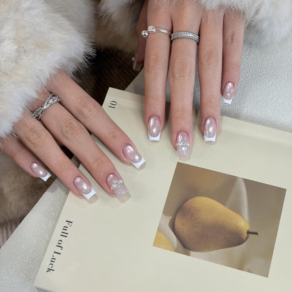 Flower Principal Damp Cat Eye Gel: Versatile Viral White Porcelain Glass Beads for Nail Whitening