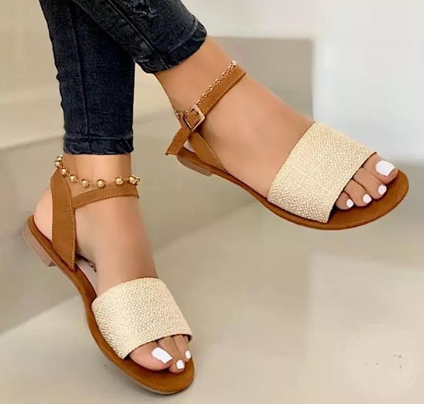 Fashion 2025 new summer Outdoor Beach Simple Comfortable Peep Toe women shoes Solid Color shoes Women's Fashion Ankle Wrap sandals